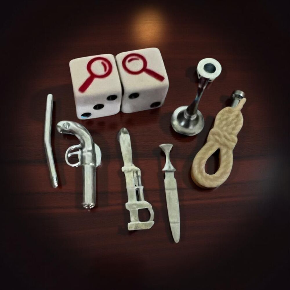 2021 Clue Jr. Board Game Replacement Pieces Weapons & Die